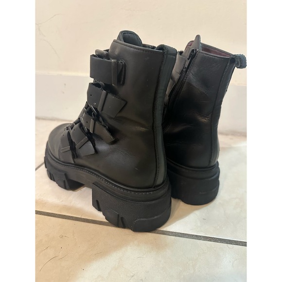 Lavorazione Artigianale womans boots black leather italian handmade goth punk 9‎ - Picture 5 of 12